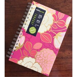 Pink Floral Spiral Journal